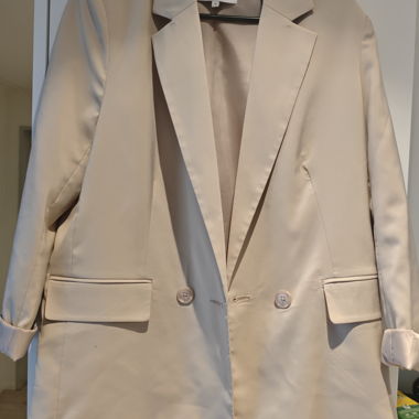 Long-blazer beige 36