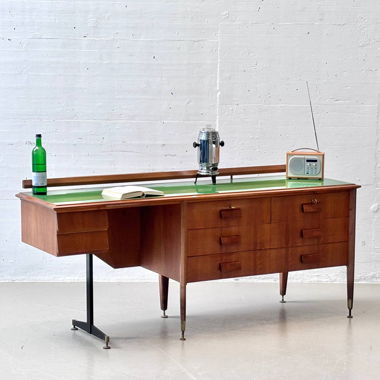 Credenza Mid-Century italiana con specchio