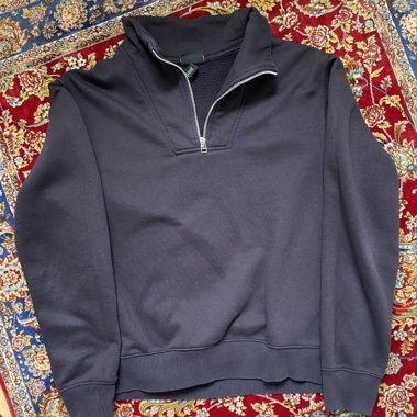 Dunkles Herren-Halfzip-Sweatshirt