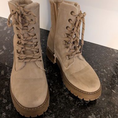 Beige Winter Boots