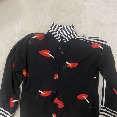Mey Bluse mit Zigaretten Muster