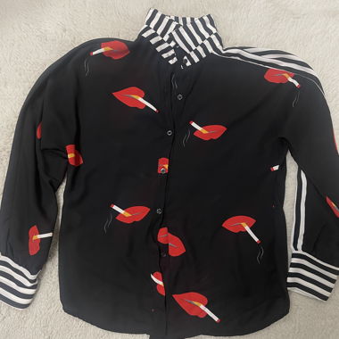 Mey Bluse mit Zigaretten Muster