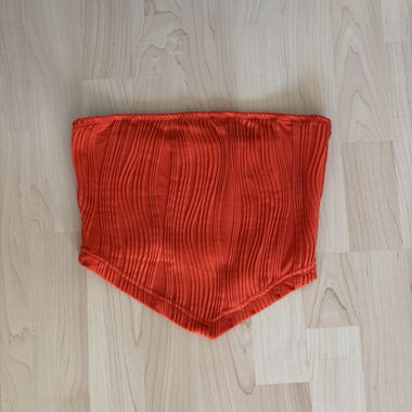 Orange Bandeau Top with Details 
