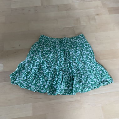Green Floral Skirt XS