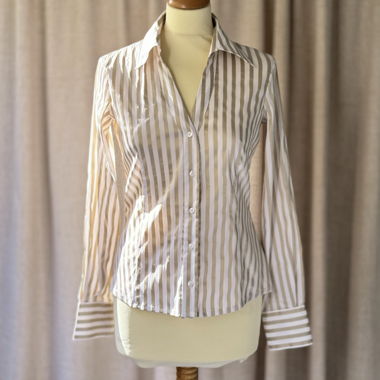 Taglia 36 - Camicetta Esprit righe oro e bianco