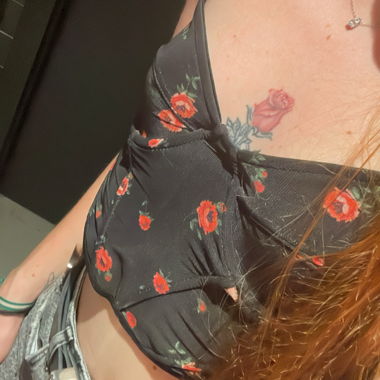 Top-Corset black w roses