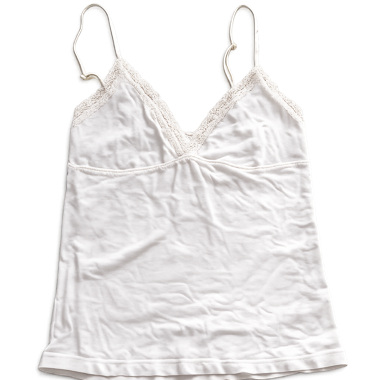 Haut blanc à dentelle
