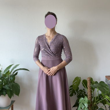 “Swing” mauve cocktail dress