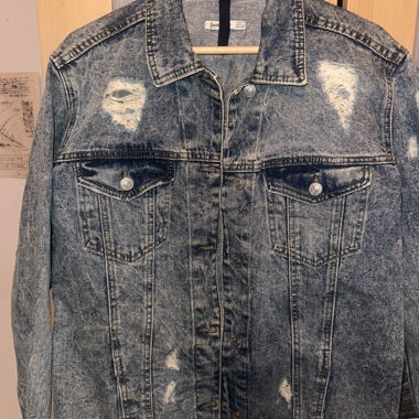 Giacca in denim sbiadito