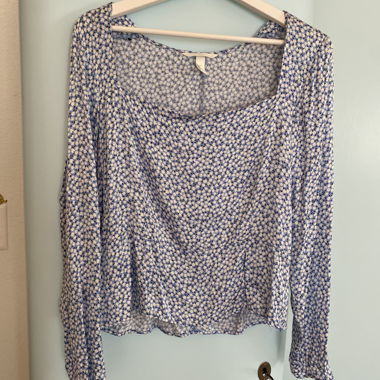 Blusa H&M floreale maniche lunghe