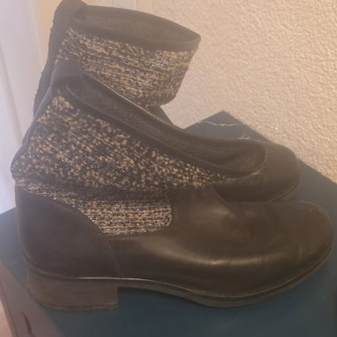 Black Leather Ankle Boots Navyboot