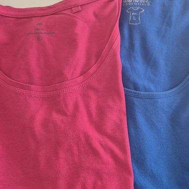 Set da 2 magliette Basic rosa/blu