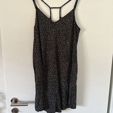Abercrombie black floral dress with thin straps 