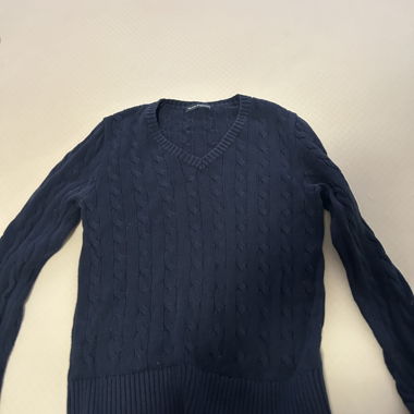 Pull en maille bleu foncé