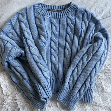 Maglione morbido blu
