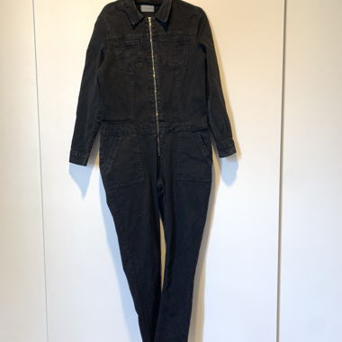 Salopette en denim noire