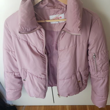 Giacca imbottita puffer rosa per bambini