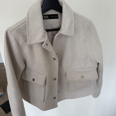 Giacca in lana beige Zara