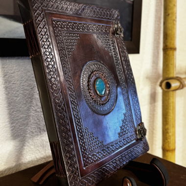 Carnet à dessin en cuir (Grimoir)