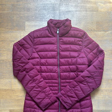 Wine/dark red puffer jacket