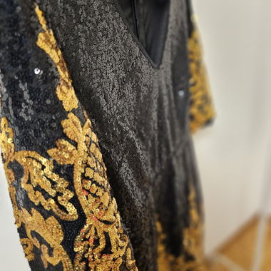 Pailletenkleid Schwarz/Gold