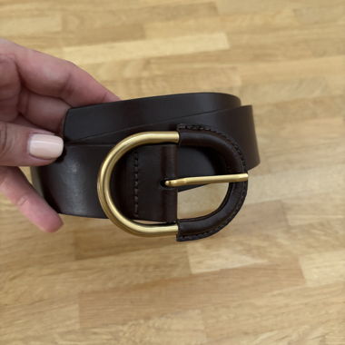 Ceinture en cuir marron foncé Bobbies