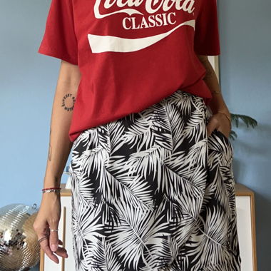 T-shirt Coca-Cola Classic rosso oversize