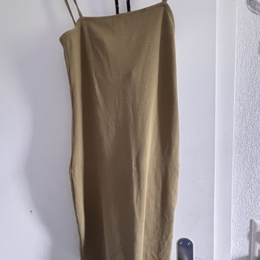 Ribbed Spaghetti-Strap Dress