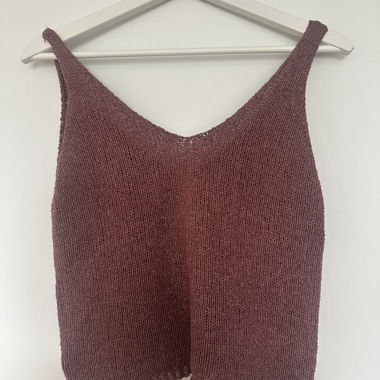 Top in maglia senza maniche