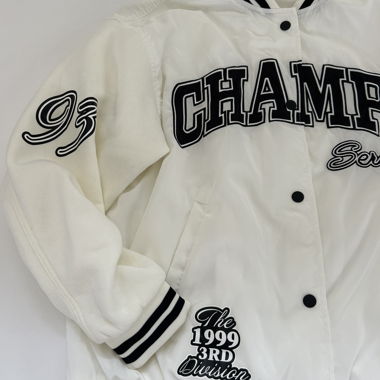 White Champions Varsityjacke