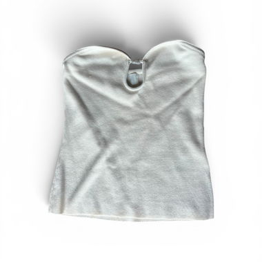 Haut Bandeau sans bretelles gris clair