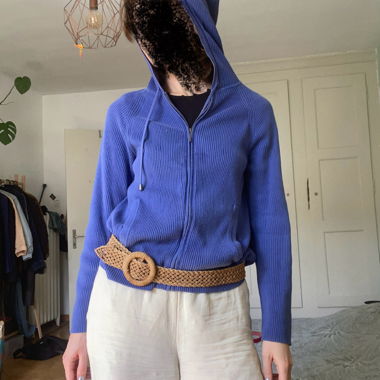 Felpa con zip blu M&S