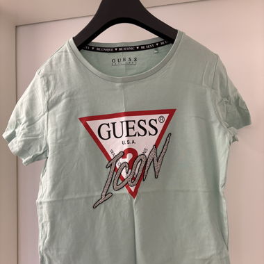 T-shirt GUESS Türkis