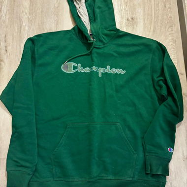 Felpa con Cappuccio XL Champion Verde