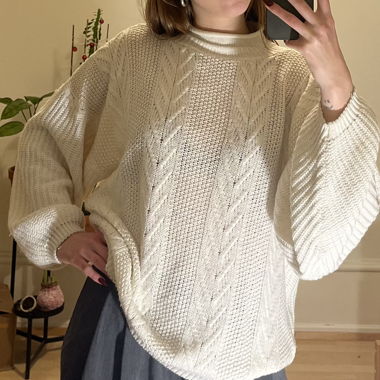 Cream chunky knit sweater
