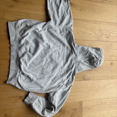 Grey hooded sweatshirt