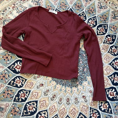 Hollister Langarmoberteil Bordeaux