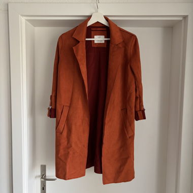 Orange suede coat