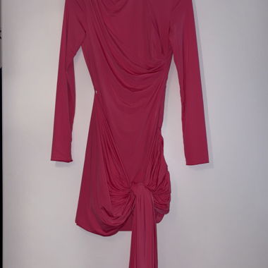 Abito fucsia a maniche lunghe Oh Polly