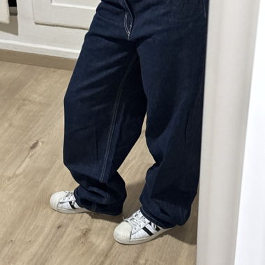 Weekday dunkel blaue straight-leg jeans