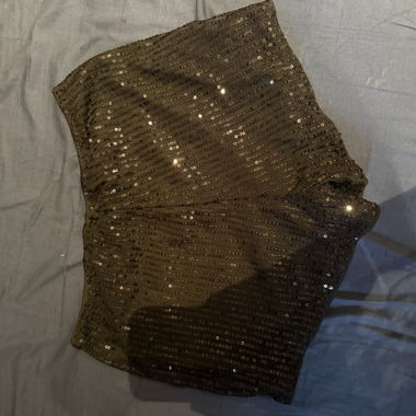 Black Sequin Shorts