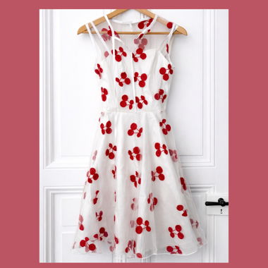 Weisses VoodooVixen-Kleid - Grösse M