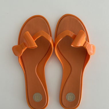 Tongs Melissa orange avec noeud