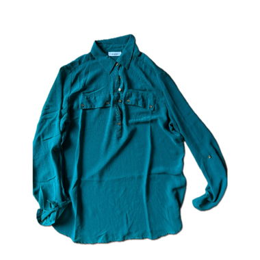 Transparent green blouse