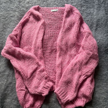 Gilet en maille rose