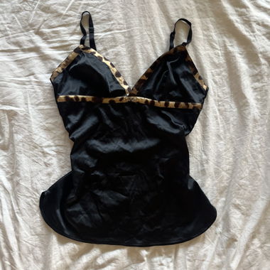 Y2K Vintage D&G Cheetah Print Silky Cami Top