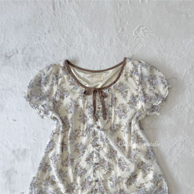 Blusa Coquette in Chiffon Floreale (S)
