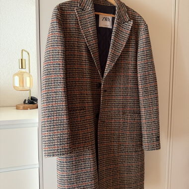 Cappotto in lana Zara a quadri