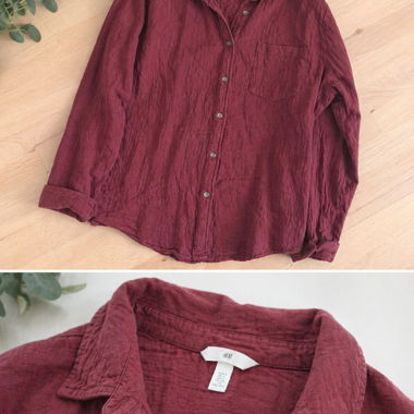 H&M Burgundy Red Shirt