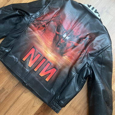 Veste en cuir Chicago Police CUSTOM